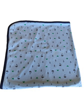 Carters -Just One You- Blue Baby Blanket With Green Crabs, Sailboats and Anchors