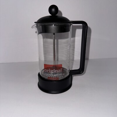 Bodum The Original French Press Mini Coffee Maker Glass Black Made in Portugal