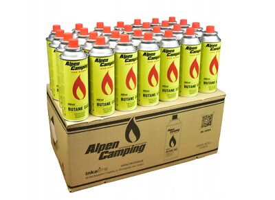 28 x Alpen Camping Gaskartusche Ventilgaskartusche 400 ml / 227g Butan Gas.