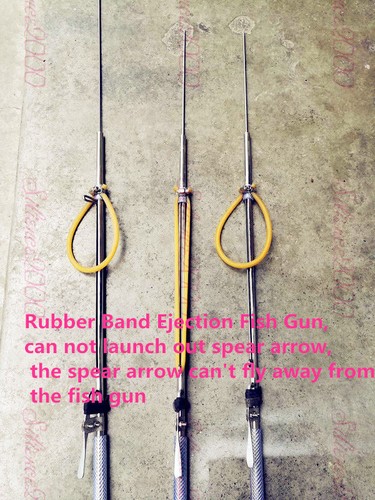 1Pc Stainless Steel Rubber Band Ejection Fish Gun Diving Guns-without/ with Barb - Afbeelding 1 van 24