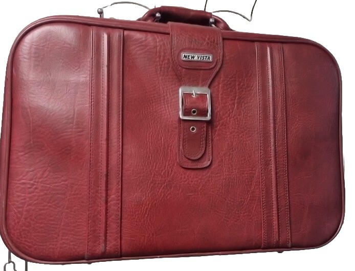 VTG Korean Travel Luggage New Vista, Faux Leather Red Color 22