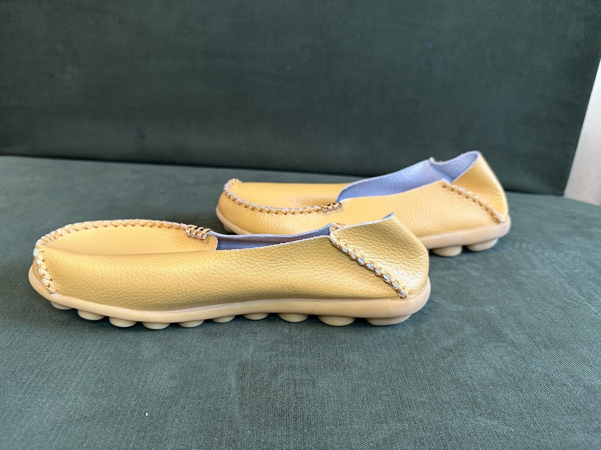women's yellow dress shoes Toozon Casual & Slip On Stiletto Heels, 4.25 inch Heel, Yellow, 5 This style runs Pretty true to size Pointed Toe Stiletto Heel Slip On Heel High 4.25 Inch with 0.15 Inch Platform Venus Celia Shoes Super Soft