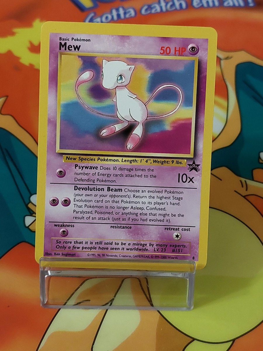 1999 Pokemon Card Mew 8 Black Star Promo Vintage WOTC NM TCG S5