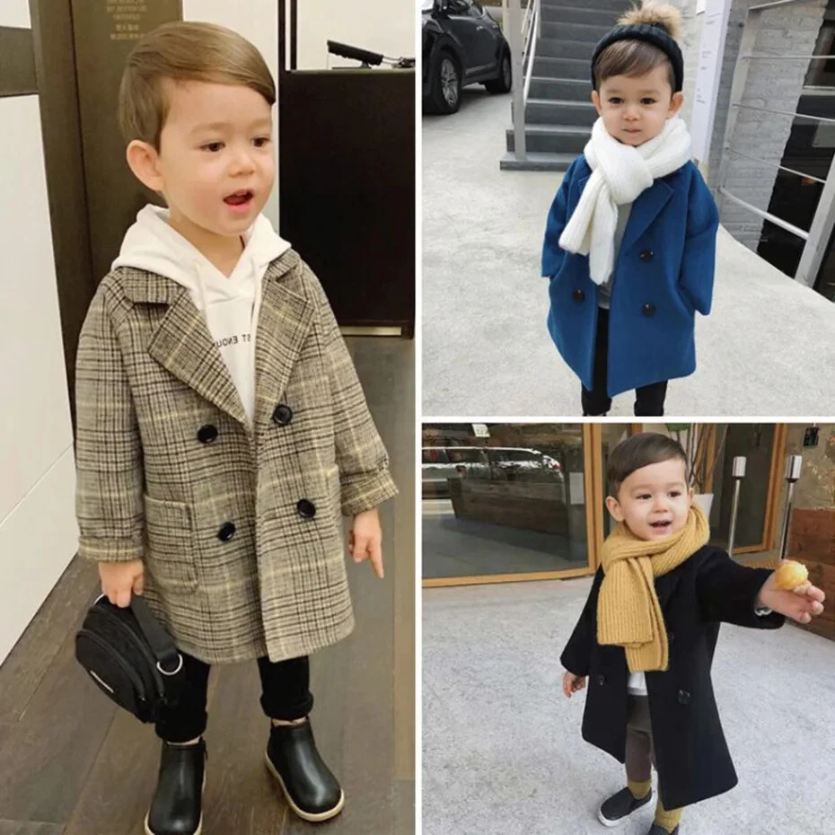 VETEMENTS Giacca lunga cappotto tinta unita bambina cappotto primavera autunno ragazza casual bambini vestiti