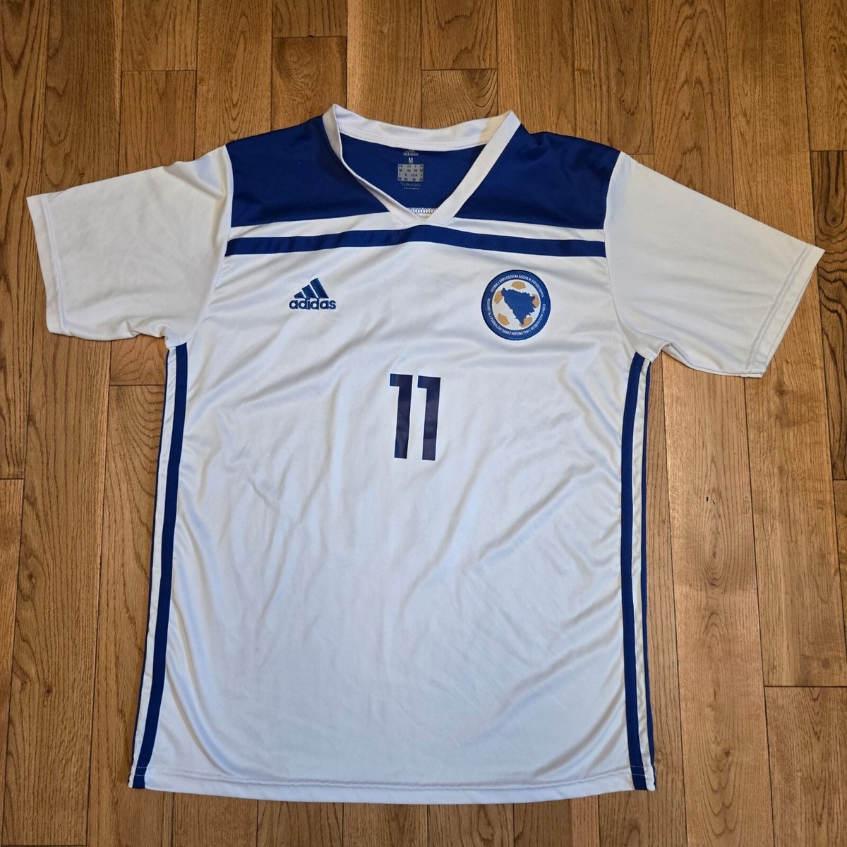 Adidas Edin Dzeko #11 Bosnia Herzegovina Jersey White Soccer