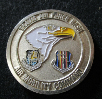 340th Air Mobility Command Travis Air Force Base California Challenge Coin 
