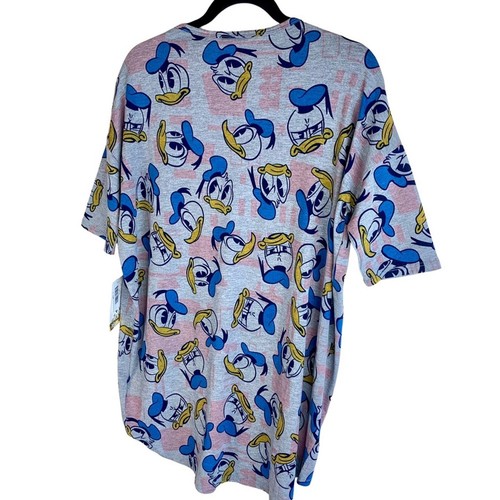 Túnica LuLaRoe Colaboración Disney Irma parte superior alta baja impresión de caras de pato Donald - Imagen 9 de 10