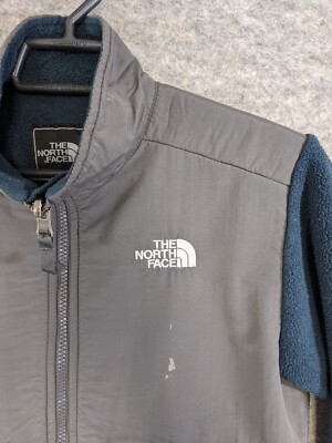 The North Face Jacket Boys Youth Medium Gray Blue Full Zip