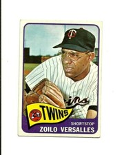 1965 TOPPS #157 Zoilo Versalles: Minnesota Twins: Shortstop: Baseball Card: MLB