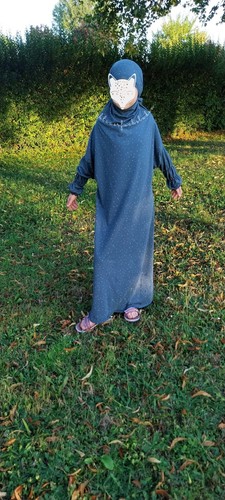Kinder Hijab Gebetskleidung Gesichtsschleier Muslim Burka Khimar Islamische - Bild 8 von 12