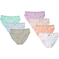 Calvin Klein Girls' Modern Cotton Bikini Underwear 7 Pack, Fun Icons, Size M