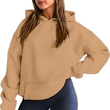 Ladies Oversized Plain Hoodies Branded Pocket Hooded Fleece Top Sweatshirt S-5XL