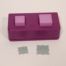 Creative Memories Double Scalloped Square Paper Punch 7/8   1 1/8  Scrapbook