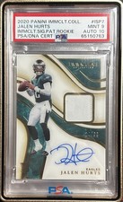 2020 Jalen Hurts Immaculate Rookie Patch Autograph /99 PSA 9 10!