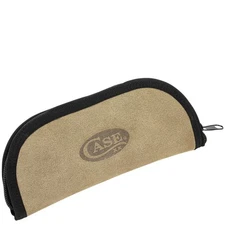 CASE XX KNIVES TACO POUCH - EMB GENUINE TAUPE SUEDE LEATHER #50283