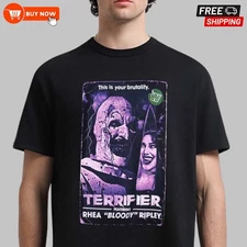 Rhea Bloody Ripley and Terrifier Shirt, Collab Halloween Shirt - FREE POSTAGE