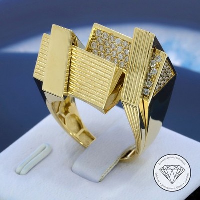 SONDERAKTION WERT 1.450,- Opulenter Ring 585 Gold 14k 14 KT Gr. 57 XXYY