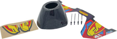FMF 040693 End Cap Replacement Kit - Carbon - Rct External - Black