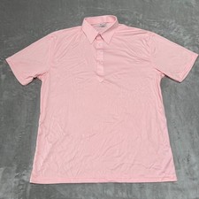 Collars  Co Dress Collar Polo Shirt Mens XL Pink Peach Stretch Soft New NWOT