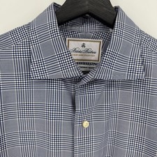 Brooks Brothers Luxury Collection Thomas Mason Plaid Dress Shirt Mens 15.5 33