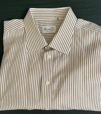 ERRE Ci men's designer shirt made in Italy  cotton l/s size xl 18 = 46