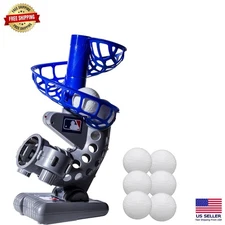 Compact Youth Pitching Machine - Adjustable, 7-Second Pitches, 6 Balls Included