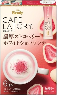 AGF Blendy Cafe Latory  - Thick Strawberry White Chocolate Latte [Japan Import]