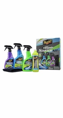 Meguiars Hybrid Ceramic Starter Kit Detailing with Car Wash Wax Detailer Kit New
