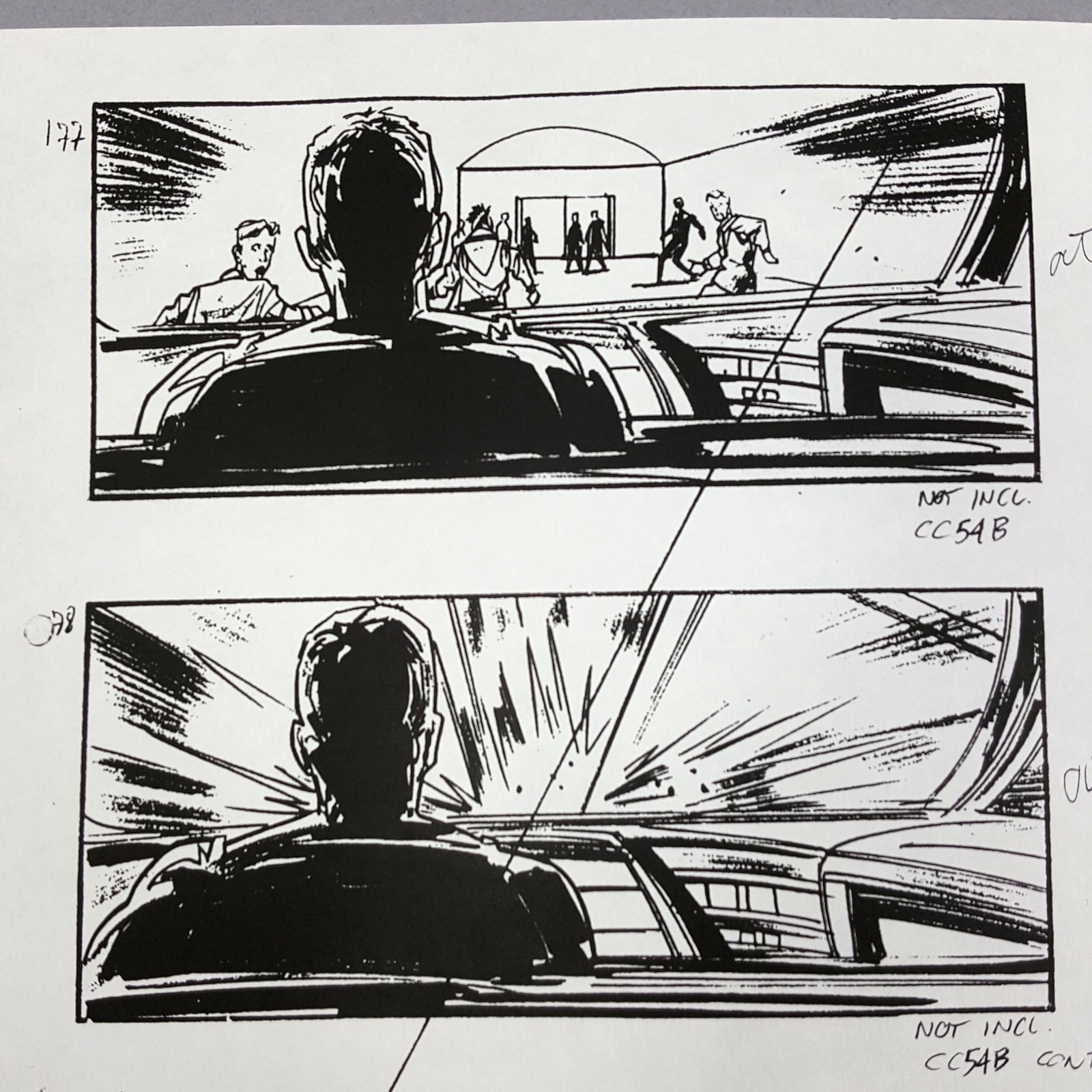 Image 3 of The Fifth Element - Production Used Storyboard, Cab Chase 177-179 , COA