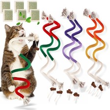 6 PCS XL Cat Toys Chew Ropes, 27.56 Inches Cat Chew Rope for Teeth Cleaning, ...