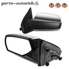 Chrome Power Heated Pair Side View Mirrors Smooth For 2015-2018 Chevy Silverado Chrome Power Heated Pair Side View Mirrors Smooth For 2015-2018 Chevy Silverado