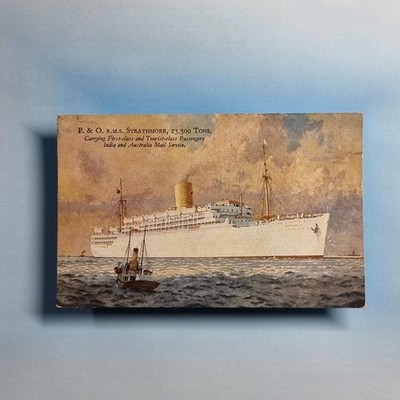 Handelsschifffahrt Postkarte 1930 P&O Ozeandampfer R.M.S Strathmore