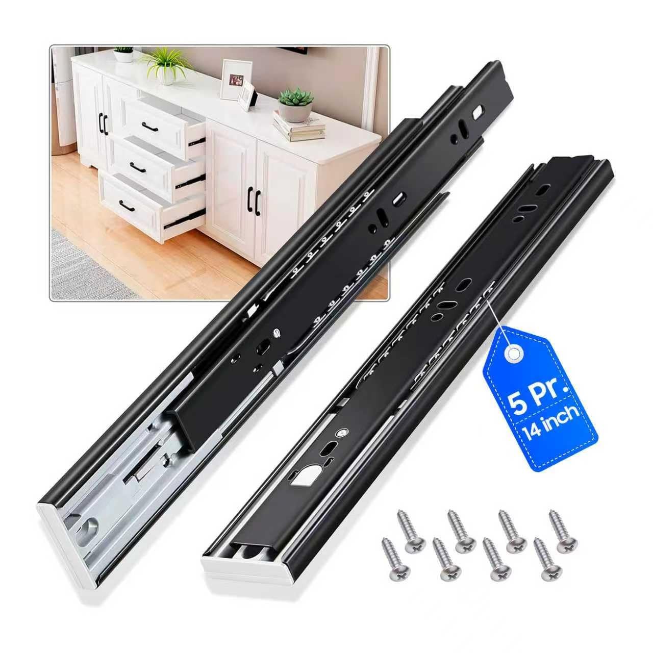 5 Pairs Full Extension 12 14 16 18 20 22 24 Inch S...