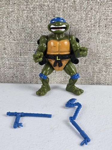 VTG 1991 Talkin' Leonardo Teenage Mutant Ninja Turtle TMNT Figure Incomplete