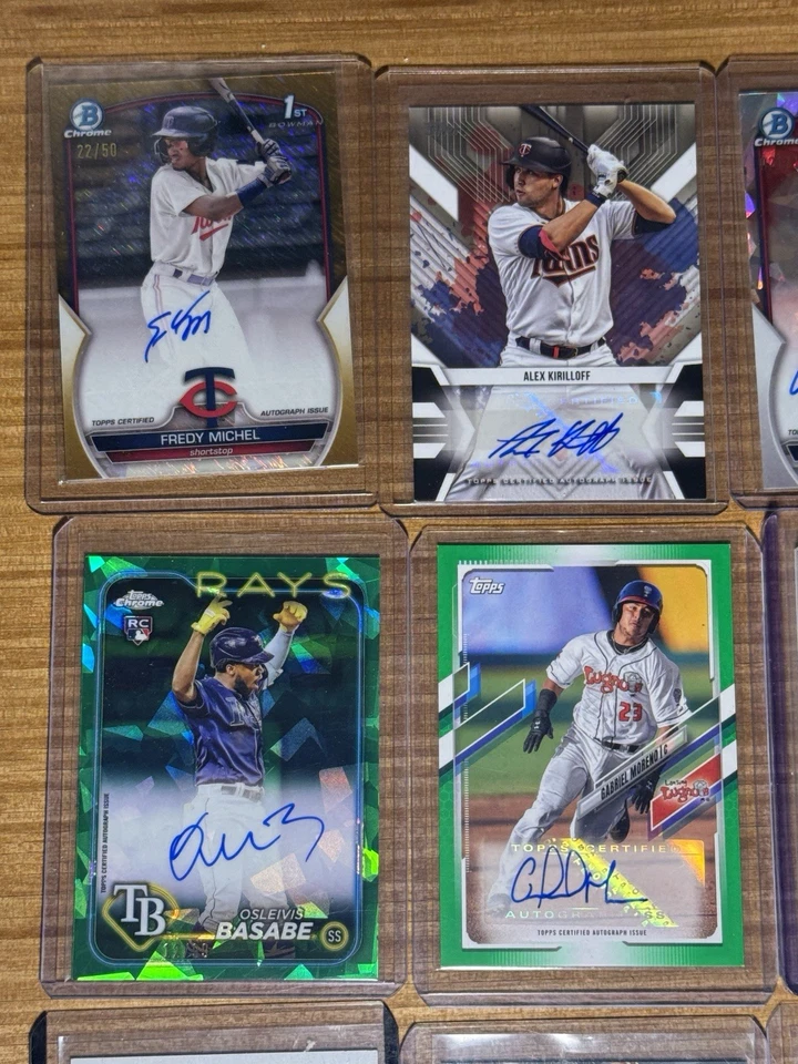 Bowman Chrome and Topps Chrome Prospect and RC auto 12 Card Lot - Image 2 of 4