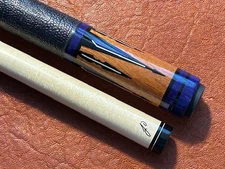 Jerry Olivier Custom Pool Cue with One Shaft.  Leather Wrapped Cue.