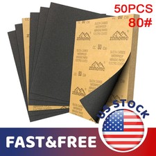 50pcs Wet Dry Sandpaper 80 Grit 9x11 Abrasive Paper Sheet Sanding Factory Usa 50pcs Wet Dry Sandpaper 80 Grit 9x11 Abrasive Paper Sheet Sanding Factory Usa