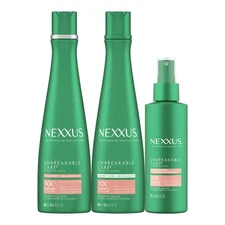 Nexxus Unbreakable Care Hair Cleaner Conditioner Pack of 3 for Thin Hair