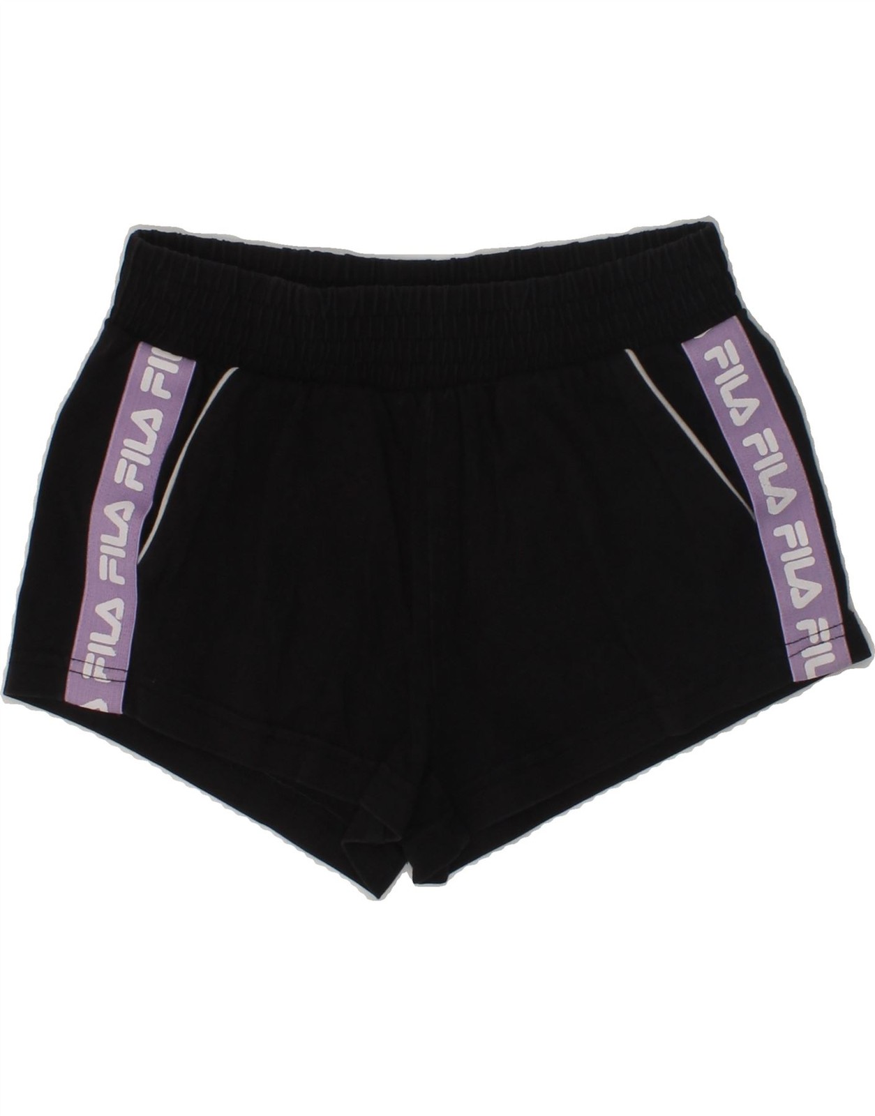 Pantaloncini sportivi FILA bambina grafica 7 8 anni W22 cotone nero AN13