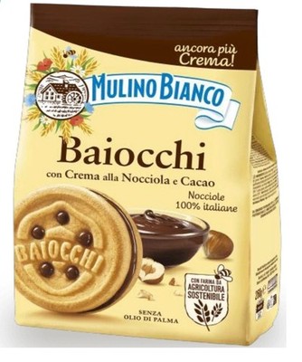 Mulino Bianco Kekse Baiocchi 260g Haselnuss 100% Italia Barilla