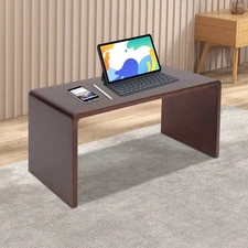 Wood Coffee Table C-Shaped End Table 24 inch Height Sofa Side Table Multi-use