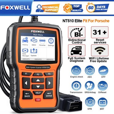 Foxwell NT510 Elite For Porsche Bidirectional All System Diagnostic Scan Tool