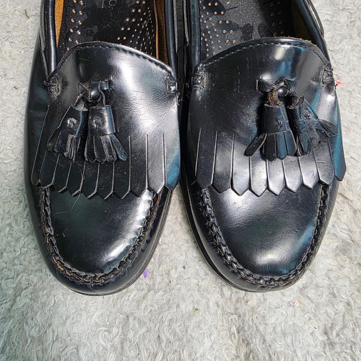 G.H. BASS Men’s Black Leather Layton Kilty Tassel Loafers NWOB 10 D GH Bass & Co WEEJUNS Layton Loafers Mens 9 D Tassel Kiltie  main image 2