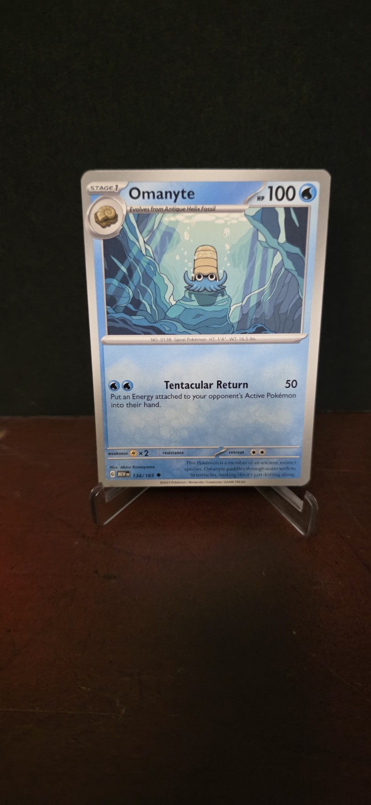 Omanyte SV Reverse Holo Uncommon Card #138/165 Scarlet & Violet 151