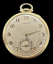 Vtg 1897 HAMILTON 917 14K GOLDFILLED CASE Running Pocket Watch Grade 362 Model 3