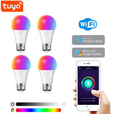 E27 / B22 WiFi Colour Changing Smart Light Bulbs RGB Amazon Alexa Tuya G