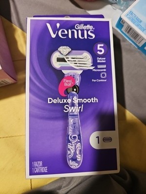Gillette Venus Deluxe Smooth Swirl Razor 1 Handle + 1 Cartridge New