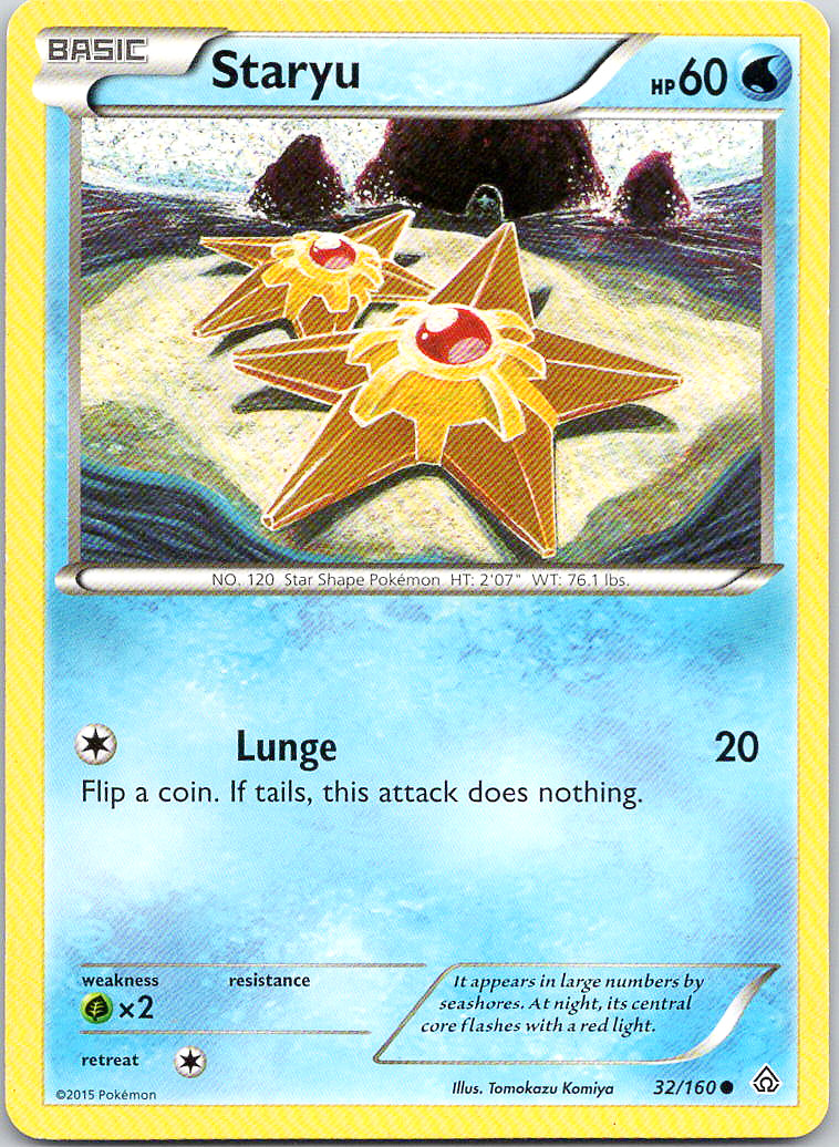 Pokemon Staryu 32/160 Primal Clash Common Normal LP TCG