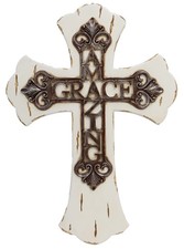 De Leon Collections 14465 Polyresin Faux Wood Amazing Grace Distressed Faded ...