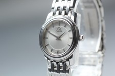 Vintage Omega De Ville Prestige Cal.1456 Silver 22mm Quartz Women's Watch JAPAN